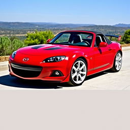 A stunning 2010 Mazda MX-5 Grand Touring in a vibrant True Red color, featuring a Power Retractable Hardtop (PRHT)