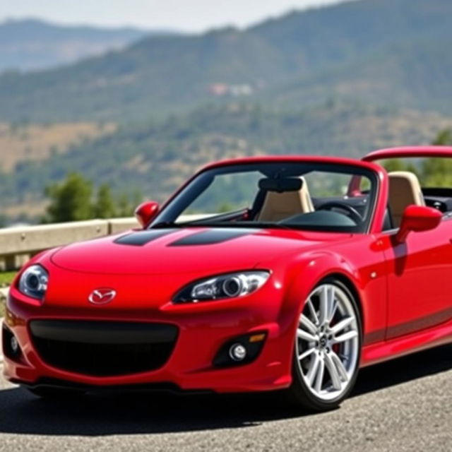 A stunning 2010 Mazda MX-5 Grand Touring in a vibrant True Red color, featuring a Power Retractable Hardtop (PRHT)