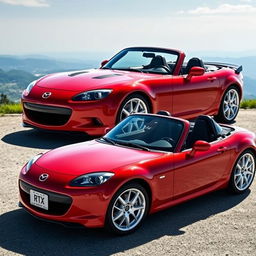 A stunning 2010 Mazda MX-5 Grand Touring in a vibrant True Red color, featuring a Power Retractable Hardtop (PRHT)