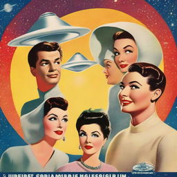 A high-quality, vintage-style image that evokes the charm of a 1950's science fiction film poster