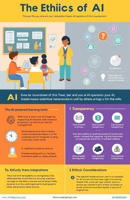 A thoughtful infographic exploring the ethics of AI in education