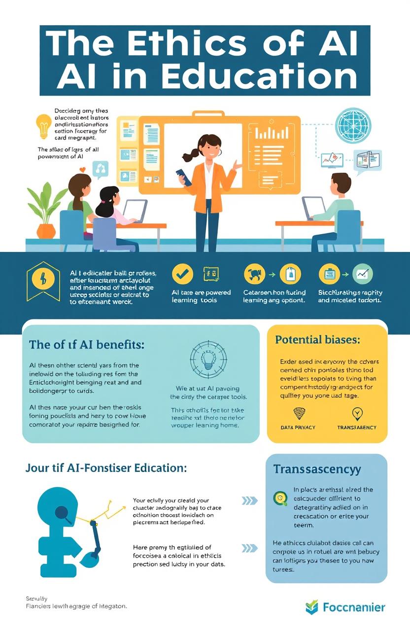 A thoughtful infographic exploring the ethics of AI in education