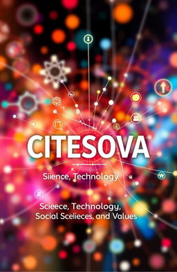A striking and modern book cover for 'CITESOVA' that visually represents the themes of science, technology, social sciences, and values