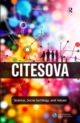 A striking and modern book cover for 'CITESOVA' that visually represents the themes of science, technology, social sciences, and values