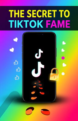 An eye-catching eBook cover for ‘THE SECRET TO TIKTOK FAME’