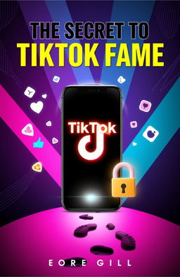 An eye-catching eBook cover for ‘THE SECRET TO TIKTOK FAME’