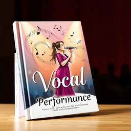 A beautifully designed cover for a vocal performance book