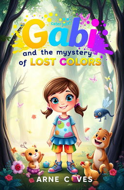 A vibrant and enchanting ebook cover for 'Gabi and the Mystery of Lost Colors