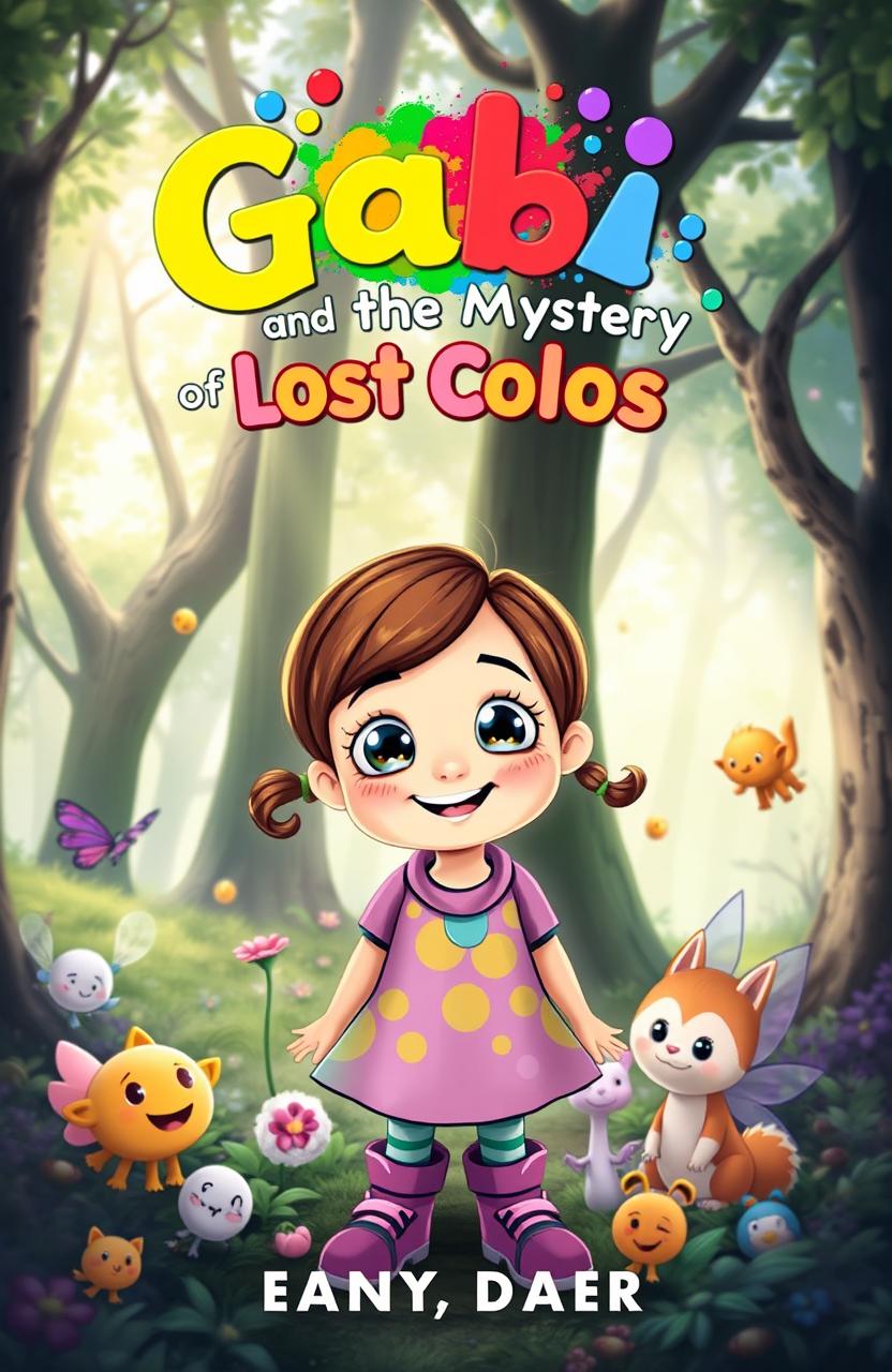 A vibrant and enchanting ebook cover for 'Gabi and the Mystery of Lost Colors