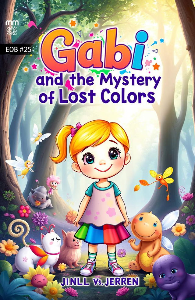 A vibrant and enchanting ebook cover for 'Gabi and the Mystery of Lost Colors