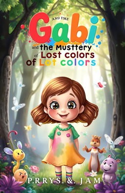 A vibrant and enchanting ebook cover for 'Gabi and the Mystery of Lost Colors