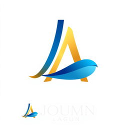 An attractive logo design featuring intertwined letters 'J' and 'A' in a sleek and modern style