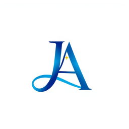 An attractive logo design featuring intertwined letters 'J' and 'A' in a sleek and modern style
