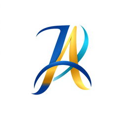 An attractive logo design featuring intertwined letters 'J' and 'A' in a sleek and modern style