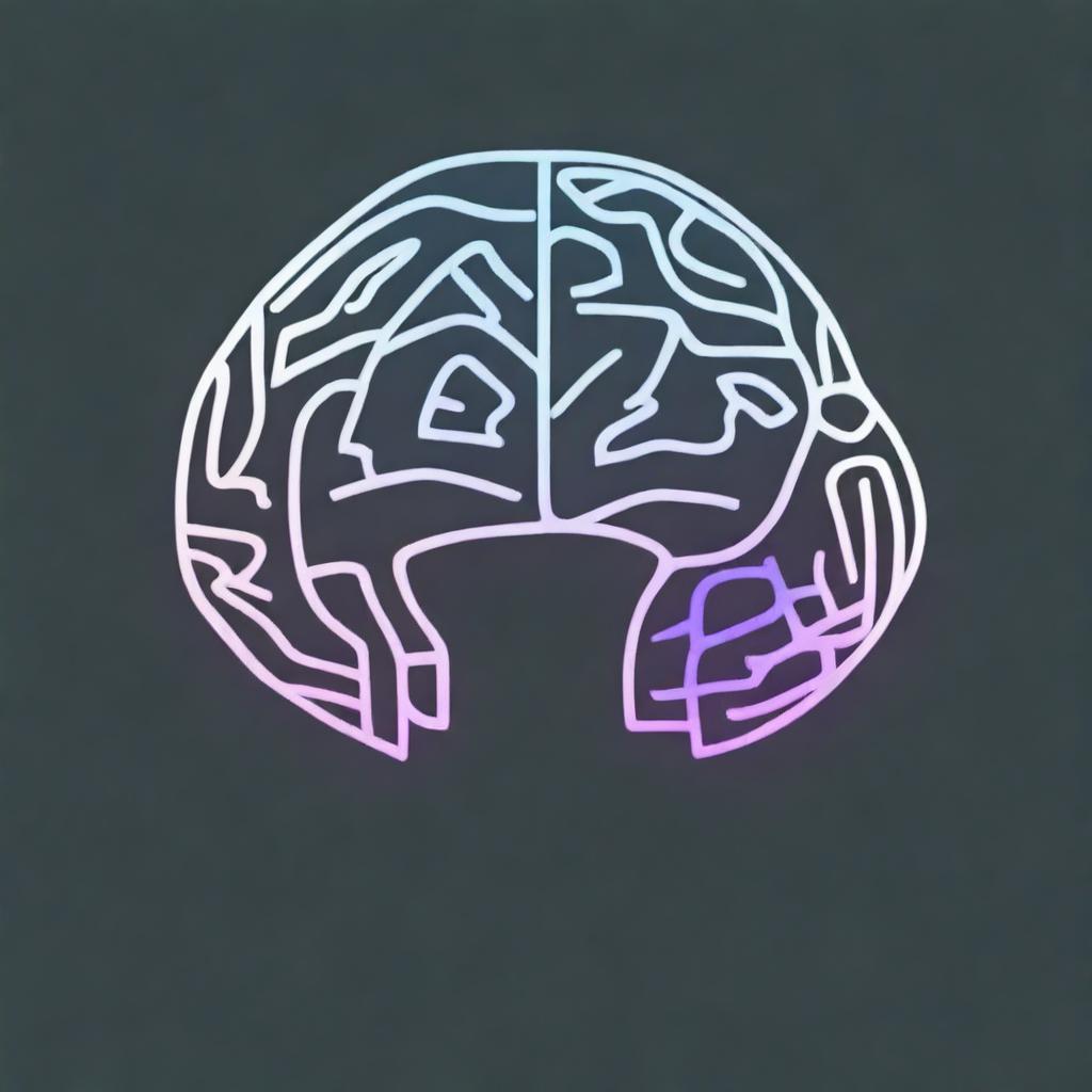 A digital art image of a high quality, featuring a stylized human brain