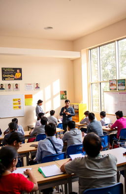 An educational scene at B