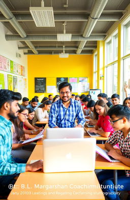 A vibrant and welcoming image of a modern learning environment at B