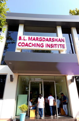 A modern and inviting image of a coaching institute named 'B