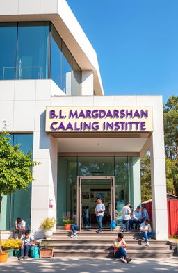 A modern and inviting image of a coaching institute named 'B