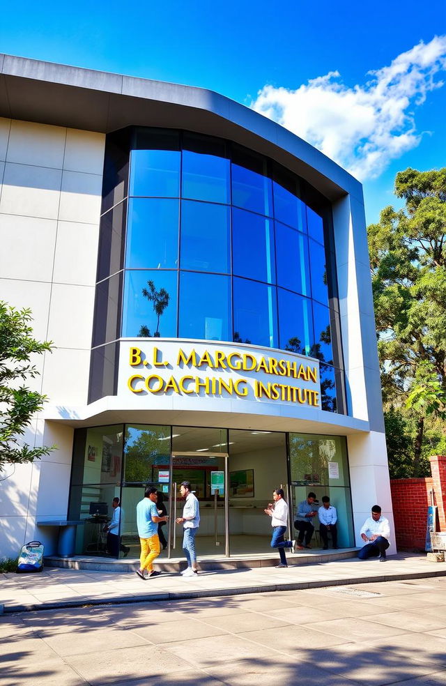 A modern and inviting image of a coaching institute named 'B