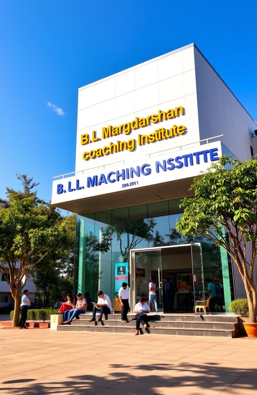 A modern and inviting image of a coaching institute named 'B