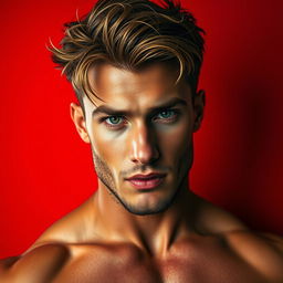 A visually striking image featuring a bold red background that radiates energy and passion