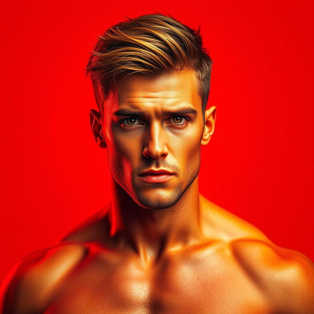 A visually striking image featuring a bold red background that radiates energy and passion