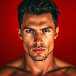 An enticing image featuring a bold red background that emanates a sense of passion and energy