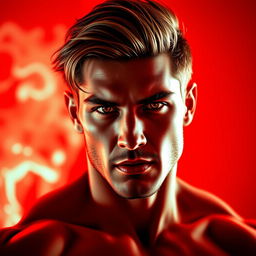 An enticing image featuring a bold red background that emanates a sense of passion and energy