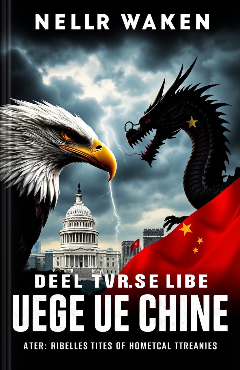 A striking book cover depicting the intense geopolitical tensions between the United States and China
