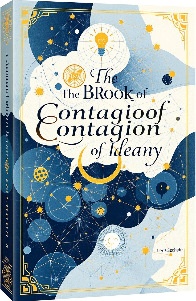 A beautifully illustrated cover for a book titled 'The Book of Contagion of Ideas'