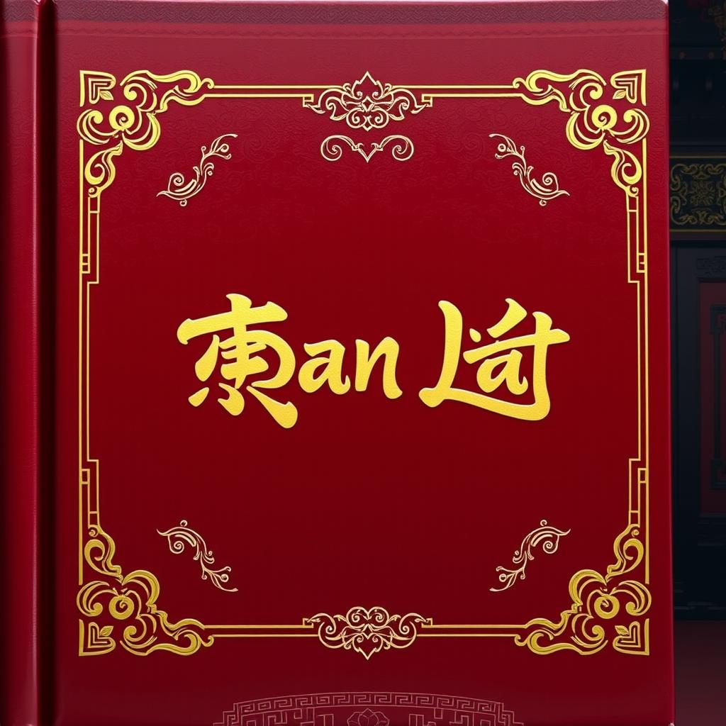 A Chinese style ancient book cover featuring the word 'Toan Lat' as the main character, designed in a historical style