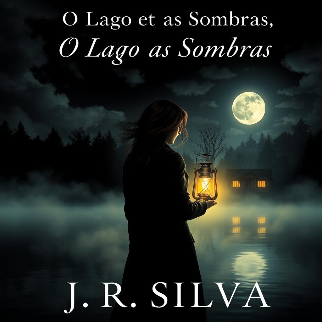 A book cover for "O Lago e as Sombras" by J