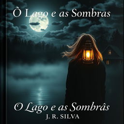 A book cover for "O Lago e as Sombras" by J