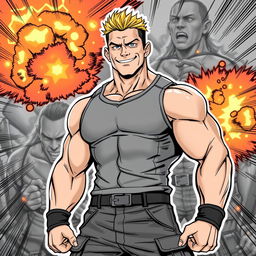 John Cena reimagined as a manga character, featuring his muscular physique and confident smile