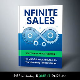 A visually striking book cover for the title "Infinite Sales - The MSP's Guide to Transforming Time into Revenue"