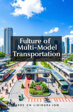 A modern and sleek graduation book cover design featuring a multi-modal transportation hub