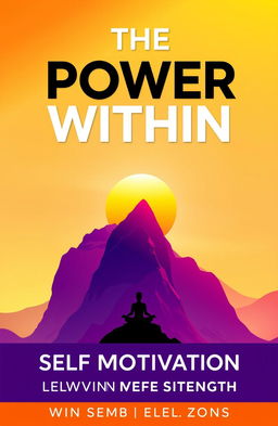 A beautifully designed cover for a self-help book titled "The Power Within: Self Motivation"