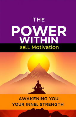 A beautifully designed cover for a self-help book titled "The Power Within: Self Motivation"