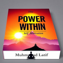 A beautifully designed cover for a self-help book titled "The Power Within: Self Motivation" by Muhammad Latif