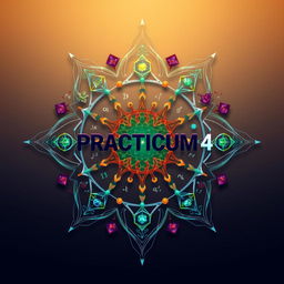 A visually stunning representation of science and mathematics intertwined, showcasing intricate geometric shapes, equations, and symbols that form a beautiful pattern