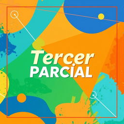 A stylish and modern cover page featuring the text 'Tercer Parcial' prominently displayed in bold, artistic font