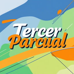 A stylish and modern cover page featuring the text 'Tercer Parcial' prominently displayed in bold, artistic font