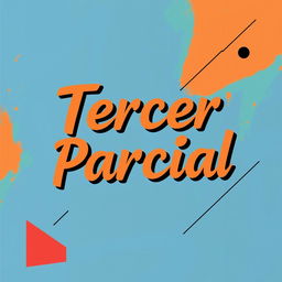 A stylish and modern cover page featuring the text 'Tercer Parcial' prominently displayed in bold, artistic font