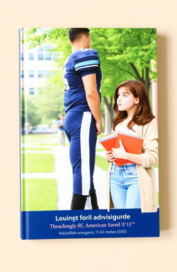 A book cover featuring a girl with brown hair and green eyes, wearing a white t-shirt, light blue jeans, and a beige cardigan, holding books in her hand