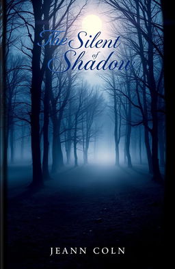 A captivating book cover for a poetry book titled 'The Silence of Shadows'