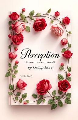 A beautifully designed book cover featuring elegant roses intricately arranged around the border, creating a lush and romantic frame