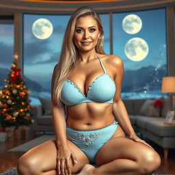 A full-body image of a beautiful mature woman, 50 years old, with Venezuelan features