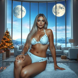 A full-body image of a beautiful mature woman, 50 years old, featuring Venezuelan traits