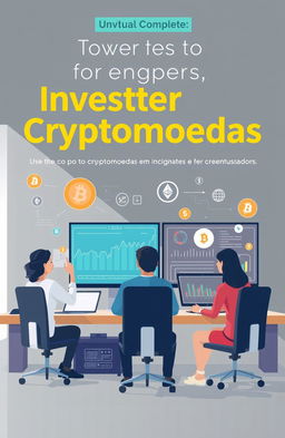 Um guia visual completo sobre como investir em criptomoedas, destinado a iniciantes e entusiastas